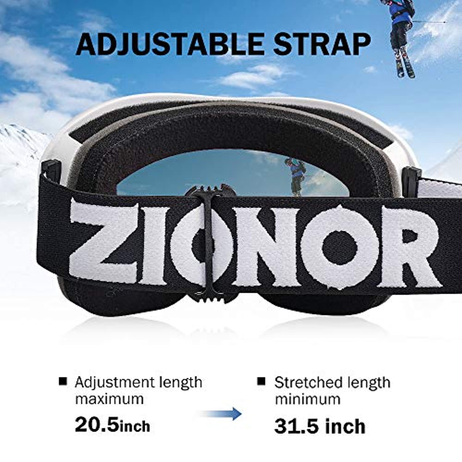  ZIONOR Lagopus Ski Snowboard Goggles UV Protection